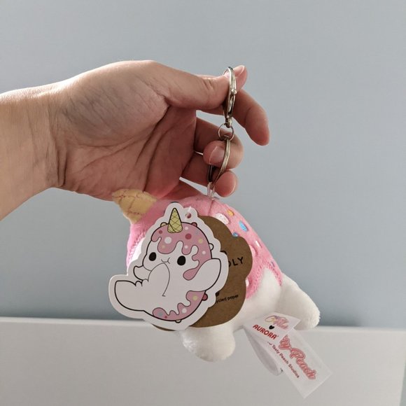 Tasty Peach Studios Narwhal Ice Cream Keychain Plush - Picture 3 of 3